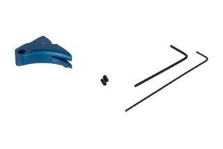 The Lone Wolf Distributors Ultimate Adjustable blue trigger shoe is compatible with all Glock models